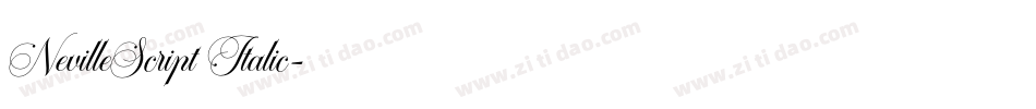 NevilleScript Italic字体转换